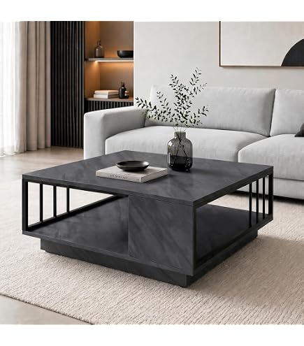 Amazon.co.jp: LBFXQ ローテーブル 正方形 幅80×奥行80cm 高さ30cm