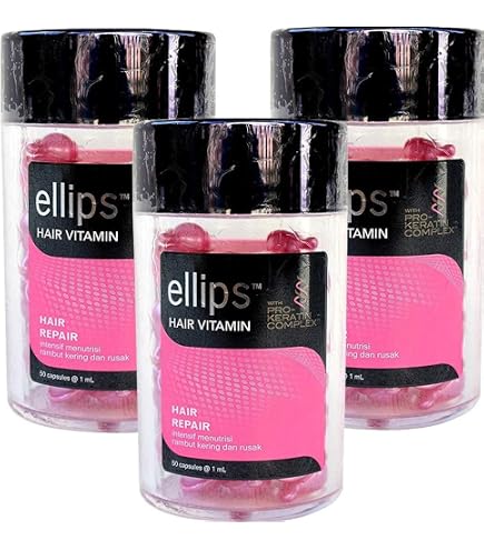 Amazon | ellips エリップス ビタミン ヘアマスク (ピンク）ヘアリペア
