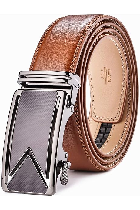 Leather Ratchet Dress Belt 