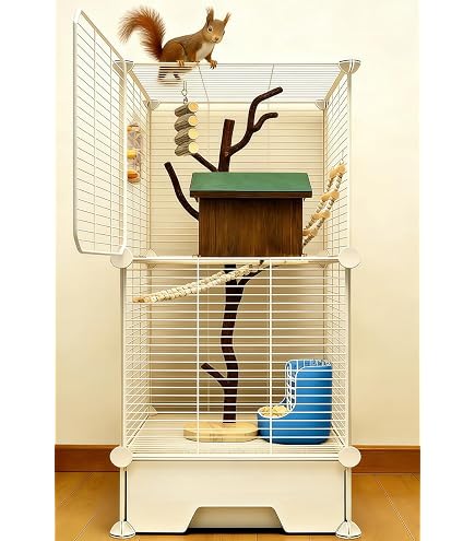 Amazon | YAKINO モモンガ飼育ケージ 引き出しトレイ付 フクロモモンガ
