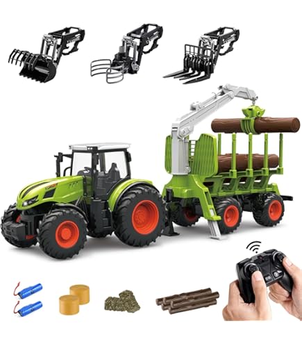 Amazon.co.jp: RCトラックファームトラクター 充電式バッテリー2個付き