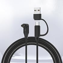 Amazon.co.jp: ガーミン充電ケーブル L字型 2in1 USB A+C充電コード 1