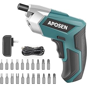 Homino 電動ドライバー ドライバーセット 充電式 正逆転を切替可能 Ledライト付 2000mAh 21本ビット付 小型 軽量 USB/アダプター充電式 日本語取扱説明書