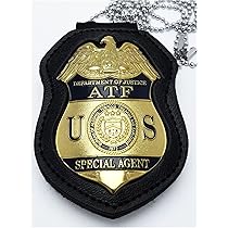 し*る様 ポリスバッジ　ATF ホルダー付き し*る様 ポリスバッジ ATF ホルダー付き し*る様 ポリスバッジ ATF