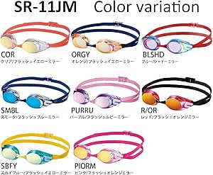 Amazon スワンズ Swans ジュニア専用設計ノンクッションミラーレーシングゴーグル Sr11jm Swans スワンズ スイミングゴーグル