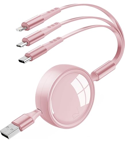 Amazon.co.jp: 充電ケーブル 3in1 巻き取り式 コード 3A急速充電