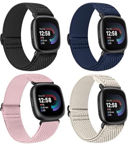 Issinlky Bracelet Métal Inox Pour Fitbit Versa 3/4 Et Sense 2/Sense – Fermoir Magnétique, 6 Couleurs, Taille 130-200mm