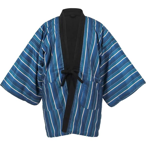Amazon | [SURUGAJINOSAMUEYA] 本刺し子 半纏 ぽんちょ 紳士半纏