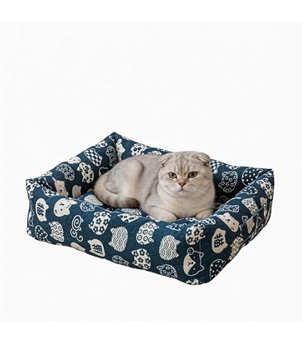 小型犬猫用ベッドAPPY DOG&CAT&介護 シール織りウィンドペン柄 ベッド