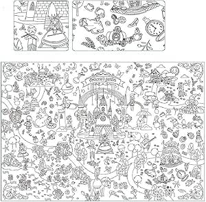 Amazon Co Jp 大きな塗り絵 ぬりえ 115x80 3歳から プリンセス ガーデン 文房具 オフィス用品