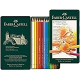 ファーバーカステル ポリクロモス色鉛筆 12色 缶入110012 [日本正規品]