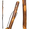 Trekking Pole Hiking Stick for Men and Women Handcrafted of Lightweight Wood and made in the USA, Hickory, 55 Inches