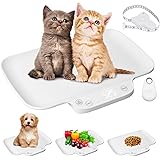 GHDVOP ペット体重計 デジタル ペットスケール 猫 犬 小型動物用 1g単位 15kgまで ペットデジタルスケール 精密 電子LEDスケールキッチン体重計 子犬と子猫のスケール小動物電子スケール Y字型測定テープ付き GPSトラッカー付き (ペ