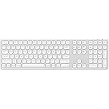 Satechi アルミニウム Bluetooth ワイヤレス キーボード テンキー付き３台マルチペアリング (Mac US配列, シルバー)