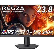 Amazon.co.jp: REGZA ゲーミングモニター 23.8インチ FHD 240Hz 1ms