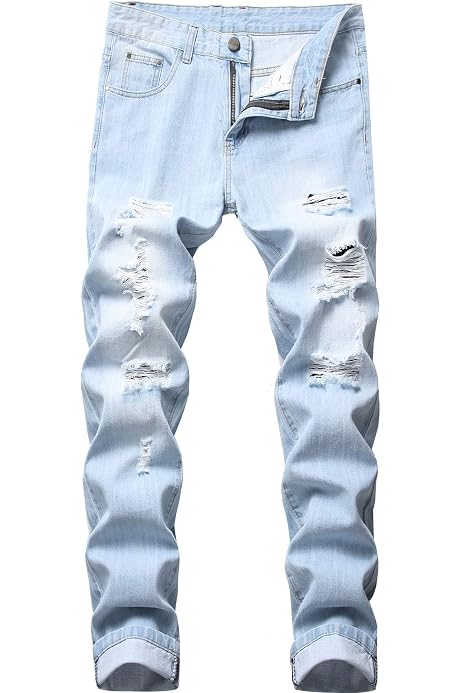 Slim Fit Straight Leg Denim Jeans 