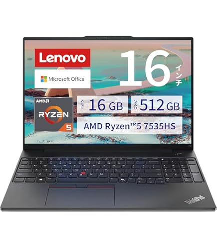Windowsノート本体 ThinkPad E16 Gen2 AMD 7735HS 32GB 1TB Lenovo ThinkPad E16 Gen 2 価格.com限定・AMD Ryzen 7 7735HS・32GB