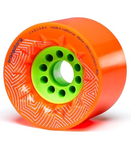 Amazon | Orangatang Kegel 80Mm 80A Orange Longboard Wheels Set Of