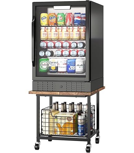 Amazon | 南極星飲料冷蔵庫クーラー-85缶ミニ冷蔵庫ガラスドア ソーダ