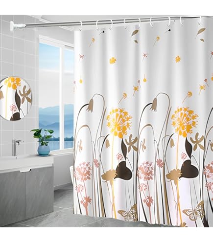 Amazon｜Marimekko - シャワーカーテン、軽量コットンバスルーム装飾