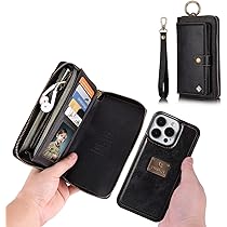 iPhone15 本牛革 カバー 財布付 ブラウン ストラップ付 財布 ケース iPhone15 Pro 高級 牛革 本革 カバー ブラック