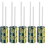 PENGLIN 20個 電解コンデンサ アルミ電解コンデンサー 50V 47UF 105℃ 6X12mm 高周波 低抵抗 (50V 47μF)