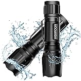 懐中電灯 LED 強力 軍用 超高輝度 小型 ズーム式 5モード 停電 防災対策 新型 軽量 フラッシュライト クリップ付き(２個セット)