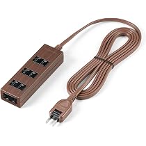 Amazon.co.jp: サンワダイレクト 電源タップ 4個口 2m マグネット 雷