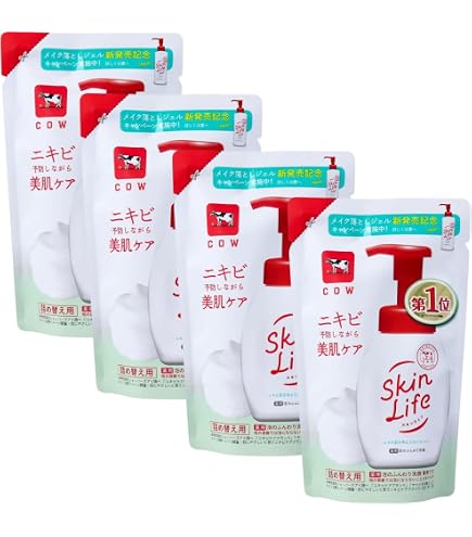 薬用ニキビケアシリーズ - 商品紹介 - SkinLife スキンライフ | Skin Life スキンライフ 薬用泡のふんわり洗顔 詰め替え用 140mL (&薬用メイク落としジェル 150g) 6個セット