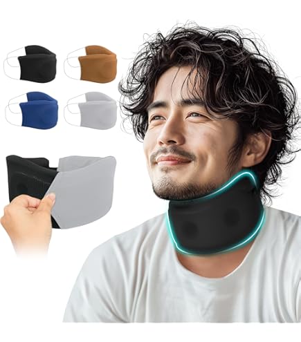 首コルセット ソフトネックカラー パープル ダック柄 Mサイズ 収納袋