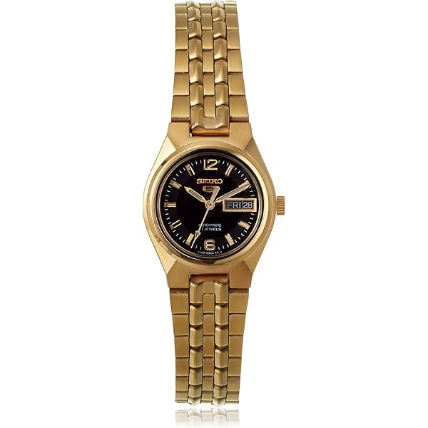 Seiko 5#SYMK20 Women's Gold Tone Stainless Steel Gold Dial