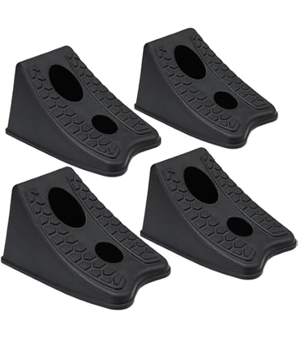 2PCS Large Wheel Chocks With Rope For RV Camper Ca... - Grandado - View #13