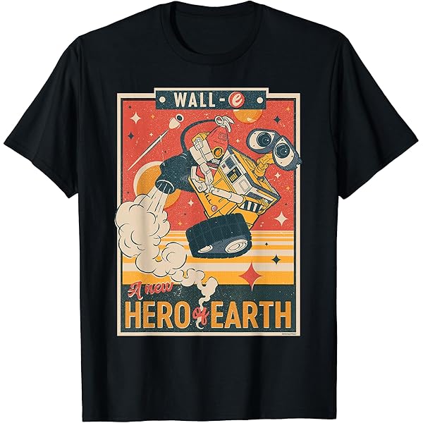 Amazon | ディズニーとピクサーのWall-EとEve Planetary Heart Tシャツ