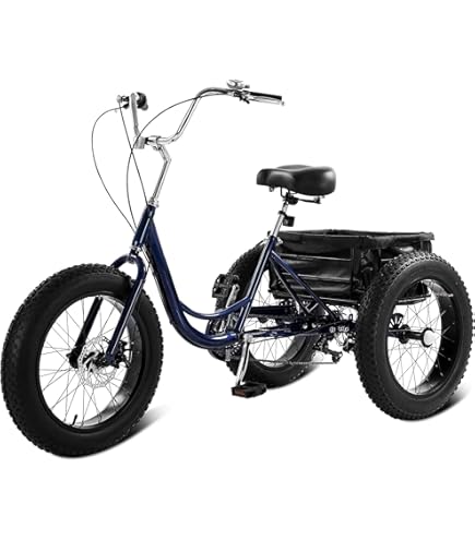 Amazon | Prapark 20インチ ファットタイヤ 大人用三輪車 - 7速