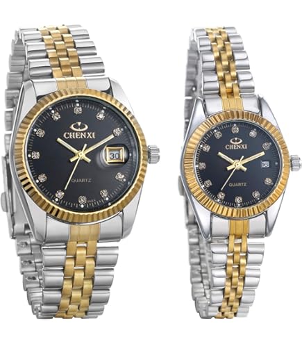 Amazon.co.jp: ゴールデンクォーツの豪華なレディース時計 - 腕時計