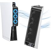 Cooling Accessories for PS5, KIWIHOME Horizontal Cooling Fan for PS5, Upgraded Quiet Cooler Fan with LED Light and USB3.0 Hub