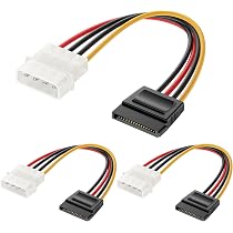 Amazon.co.jp: Cable Matters 3本セット 4ピン ペリフェラル電源 変換