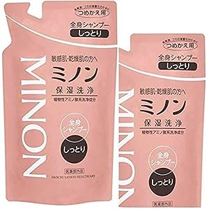 【医薬部外品】 MINON(ミノン) 全身シャンプー しっとりタイプ 詰替用 380mL 2個セット