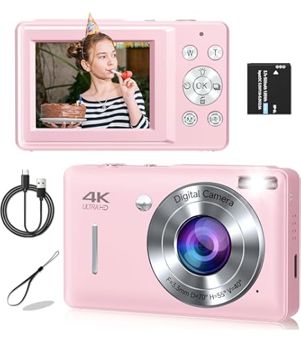 Amazon | 64MP Digital Camera, 16X Zoom, FHD 1080P Point and Shoot