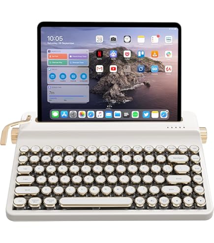 Amazon.co.jp: タイプライター型 レトロ メカニカルキーボード LED