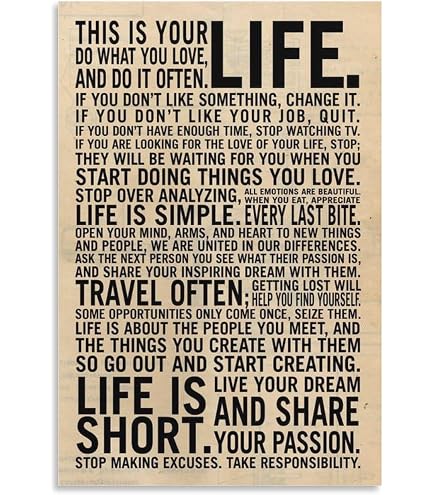 Amazon.co.jp: Holstee Manifesto ポスター - オリジナル This is Your