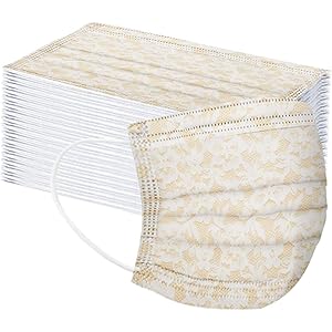 マスク CHENSEN 使い捨てマスク 夏用マスク 50枚 レース柄 レースマスク 3層構造 不織布 通気性 超快適マス…