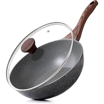 Amazon.co.jp: SENSARTE 炒め鍋 26cm 中華鍋 IH/ガス火対応 マーブル