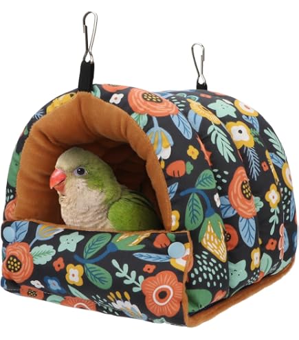 Wontee Hamster Plush Hammock Bird Hanging Bed Nest For Small Pets - Rat, Squirrel, Chinchilla, Guinea Pig, Parrot (Small, Yellow)