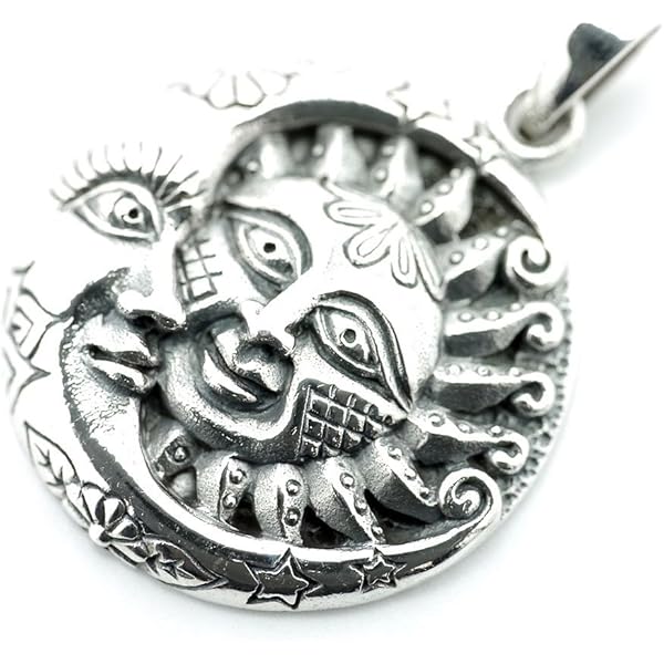 Amazon | [シルバーワン] シルバー925 マヤ文明 太陽と月 ペンダント