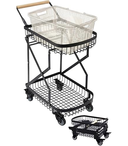 ショッピングカート Amazon｜ショッピングキャリーカート折り畳み 多機能荷物カート