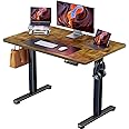 ErGear Electric Office Work Table, Elevating Desk, Standing Desk, Width 39.4 inches (100 cm), Height Memory Function, Automatic Up/Down Elevation, Quiet, Storage Hook Included, Desk, Work Desk,
