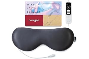 nerugoo ホットアイマスク アイマスク ホット 睡眠用 プルオン チャコール