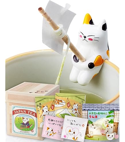 Amazon | 荒畑園 猫グッズ 紅茶 ギフト 女性 母 プレゼント フィギュア