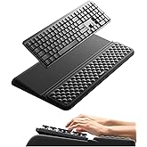 Vaydeer キーボードスタンド リストレスト付き キーボード 高さ調整 手首置き 疲労低減 人間工学設計 キーボード 台 リストレスト ソフトメモリーフォーム採用 オフィス/自宅/学校でのタイピングに最適(ブラック)Keyboard Wris